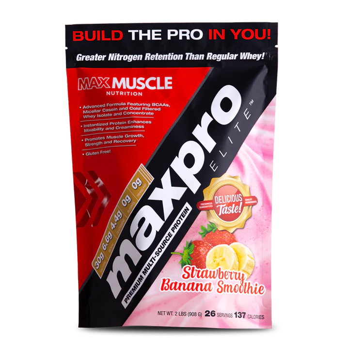 MAXPRO ELITE STRAWBERRY BANANA SMOOTHIE 2LBS