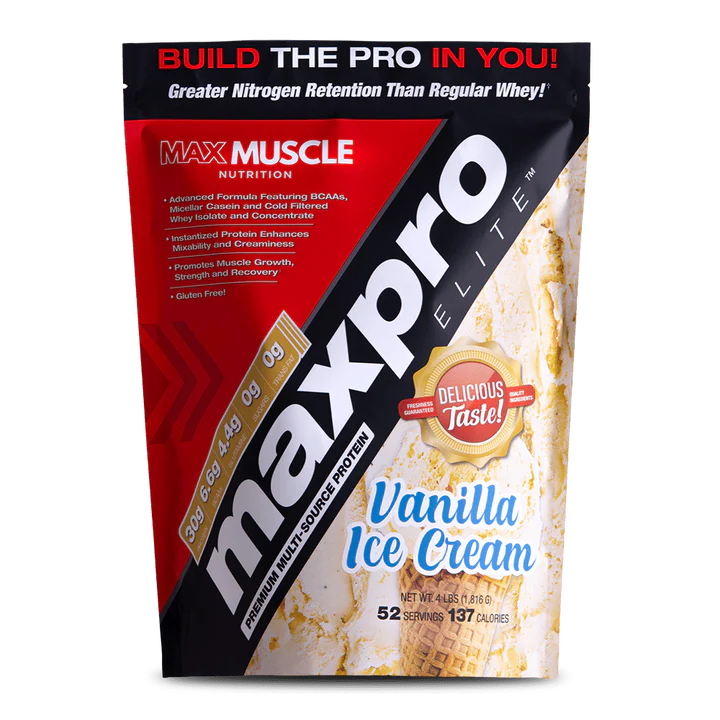 MAXPRO ELITE VANILLA ICE CREAM 4LBS